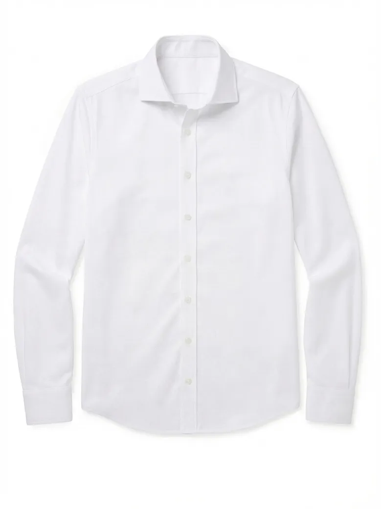 Camicia bianca in popeline facile da stirare