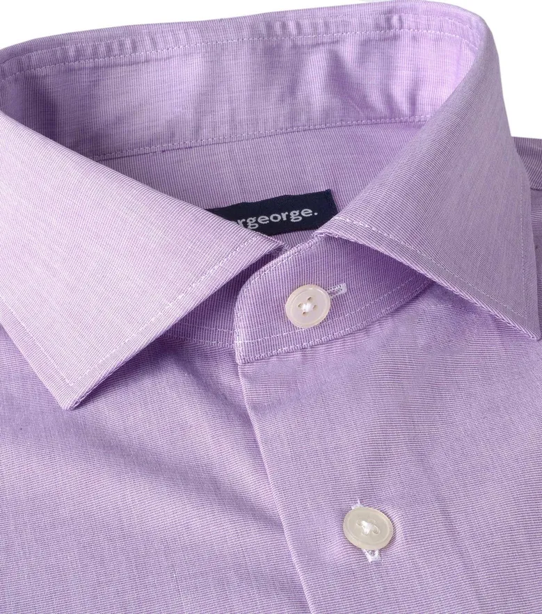 Chemise en popeline uni violet