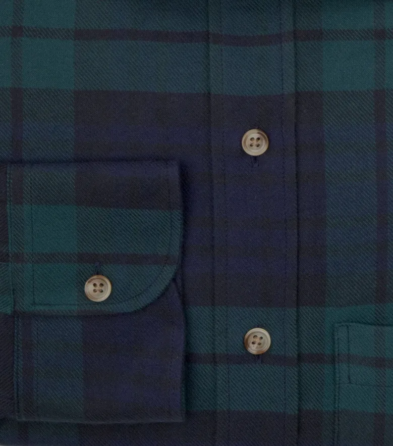 Chemise en flanelle à carreaux vert