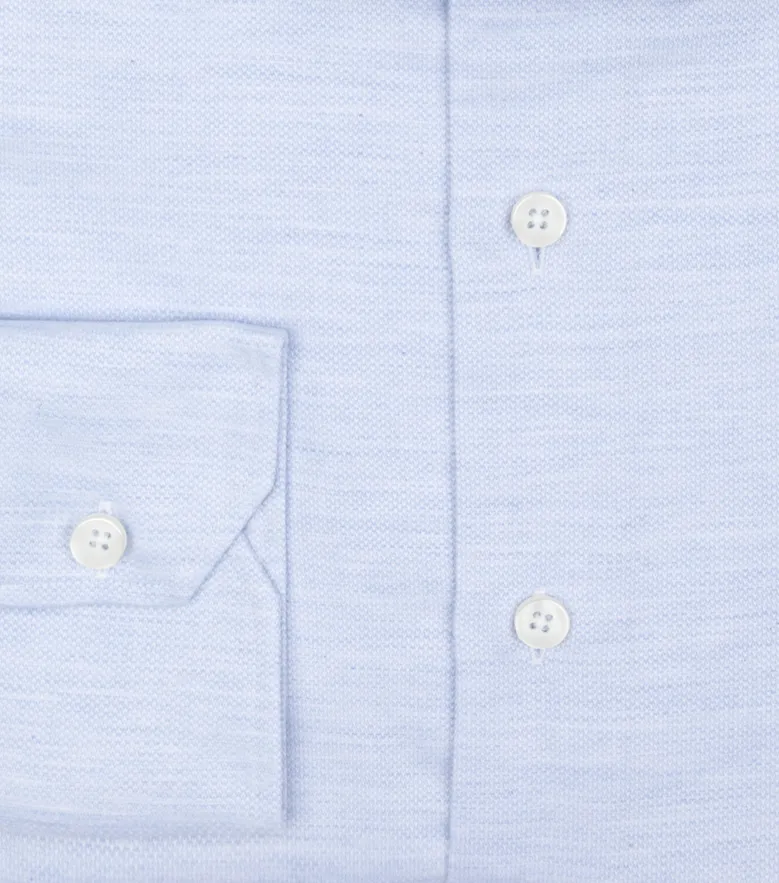 Chemise en twill uni bleu ciel
