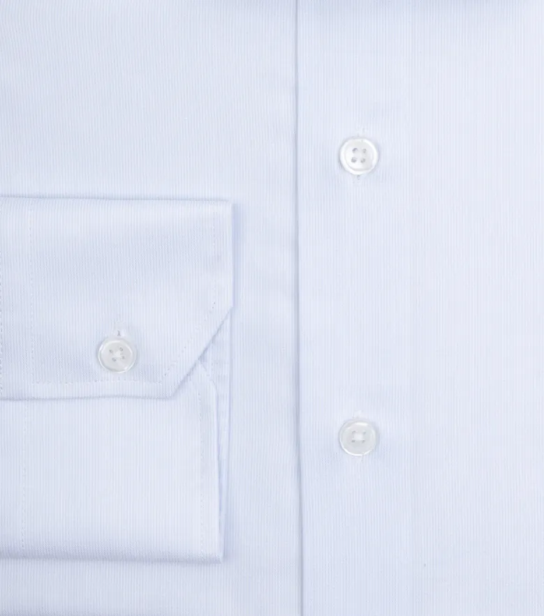 Chemise en twill à rayures bleu ciel