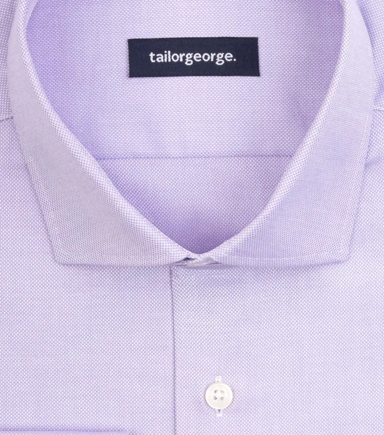 Chemise en Oxford Royal mauve facile à repasser