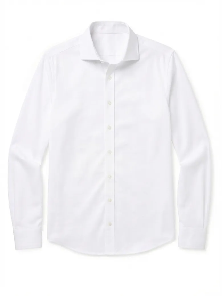 Chemise en popeline stretch uni blanc