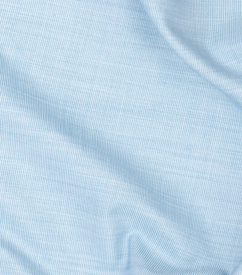 Chemise en fil-à-fil uni bleu clair facile à repasser