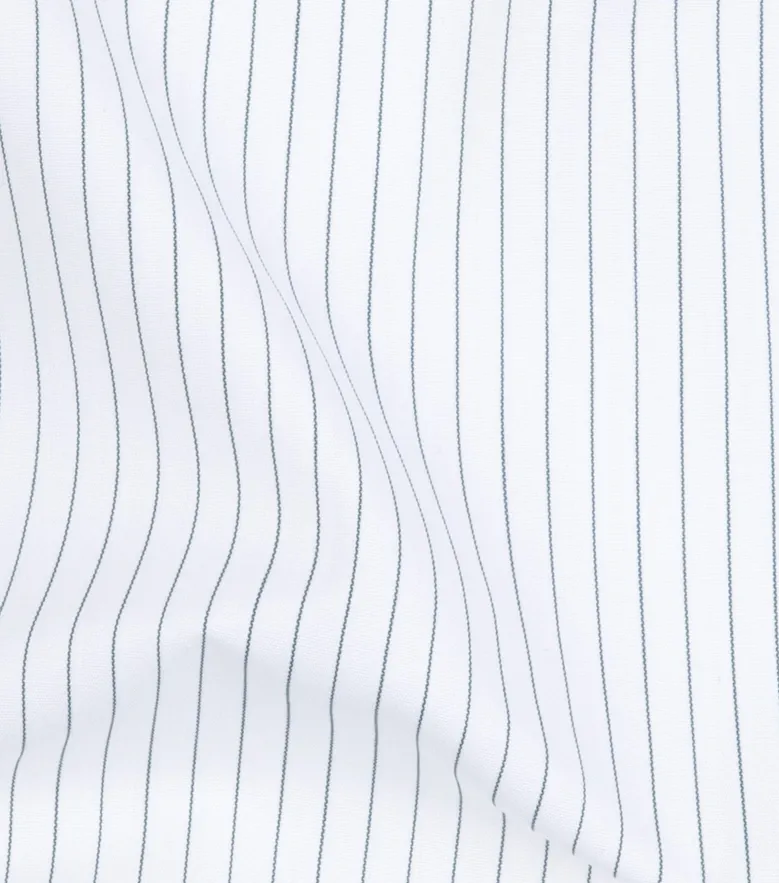 Chemise en popeline à rayures grises facile à repasser