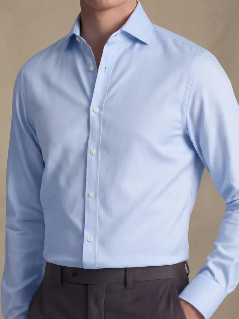 Camicia bianca in popeline facile da stirare