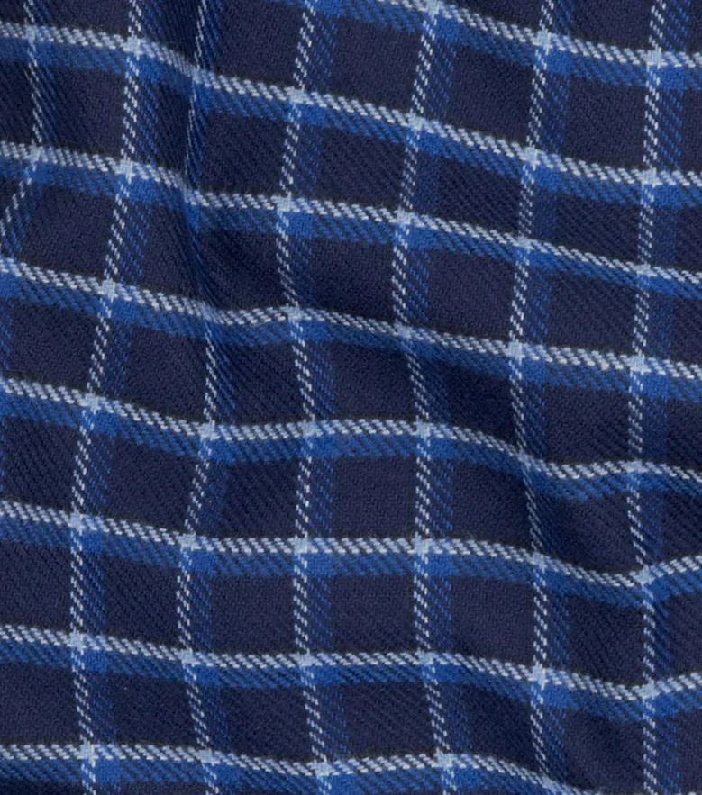 Chemise en flanelle épaisse bleu marine à carreaux ciel