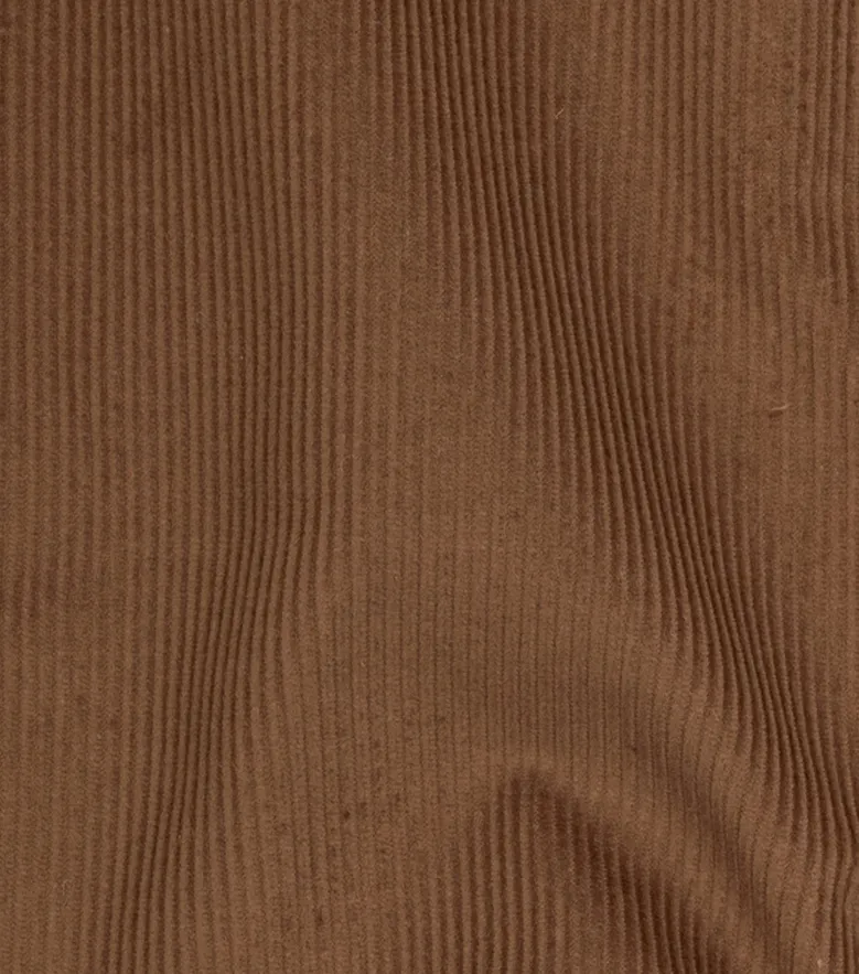 Chemise en velours côtelé épais marron noisette