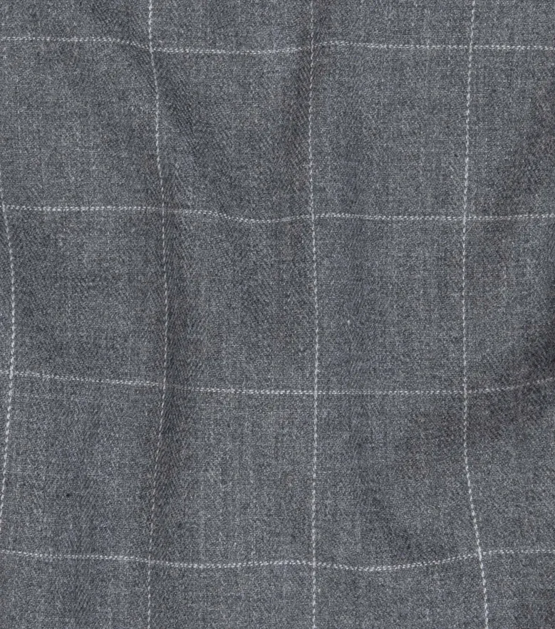 Chemise en flanelle à grands carreaux gris