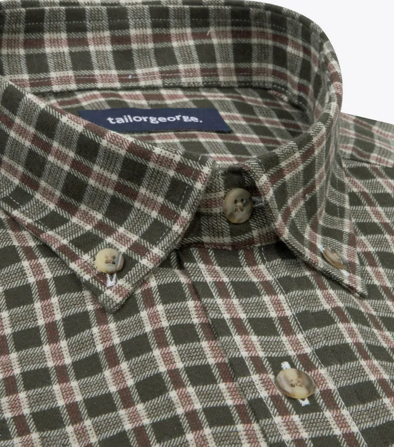 Chemise en flanelle à carreaux vert