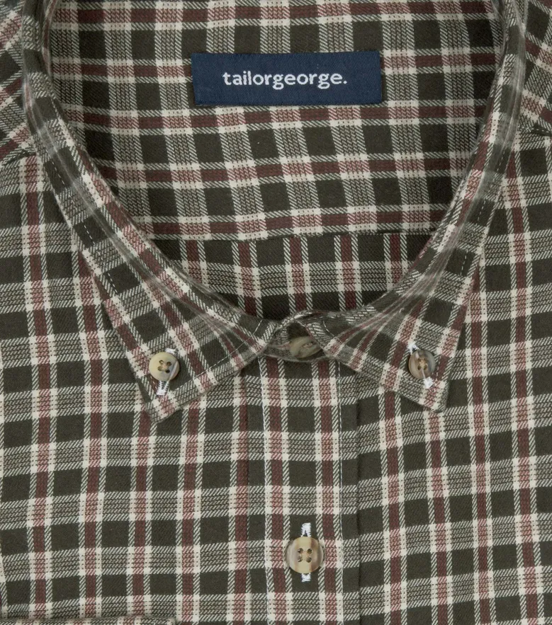 Chemise en flanelle à carreaux vert