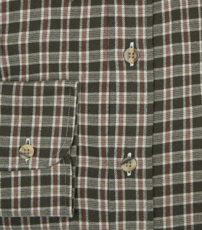 Chemise en flanelle à carreaux vert