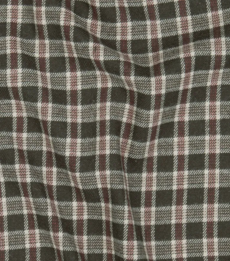 Chemise en flanelle à carreaux vert