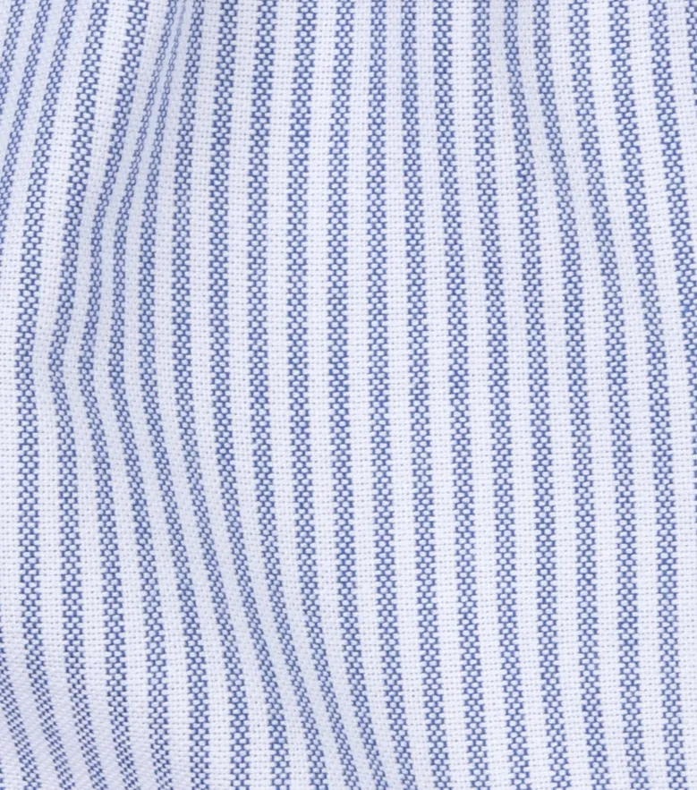 Chemise en Oxford à rayures bleu marine