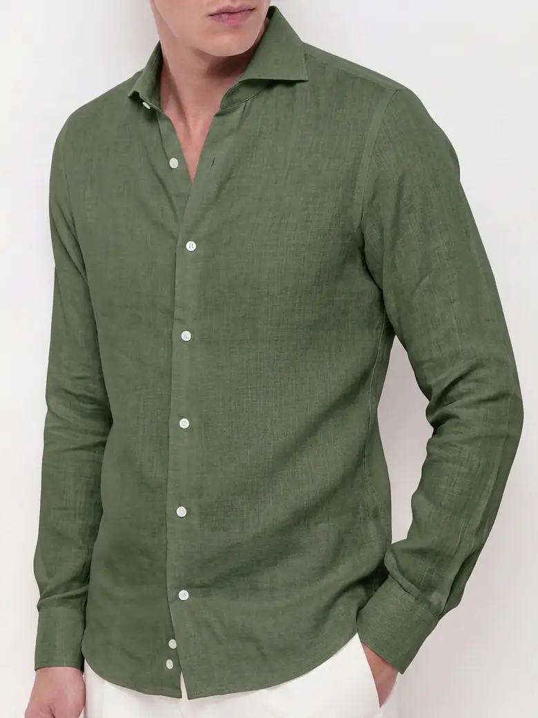 Camicia bianca in popeline facile da stirare