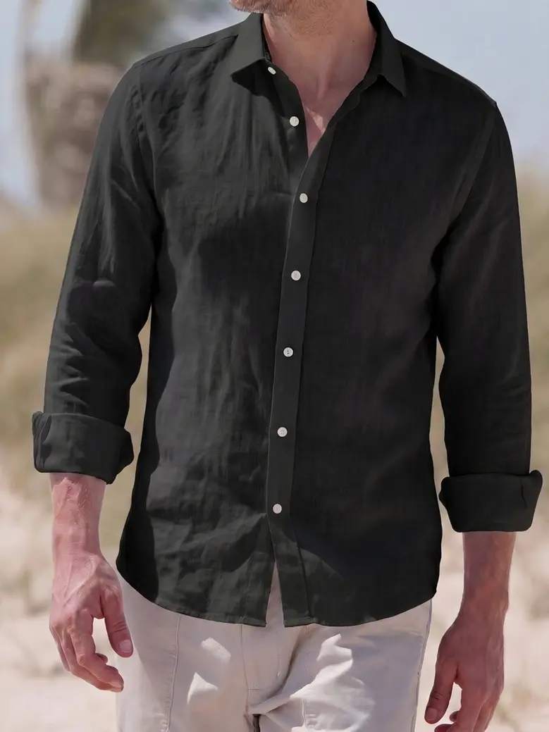 Camicia bianca in popeline facile da stirare