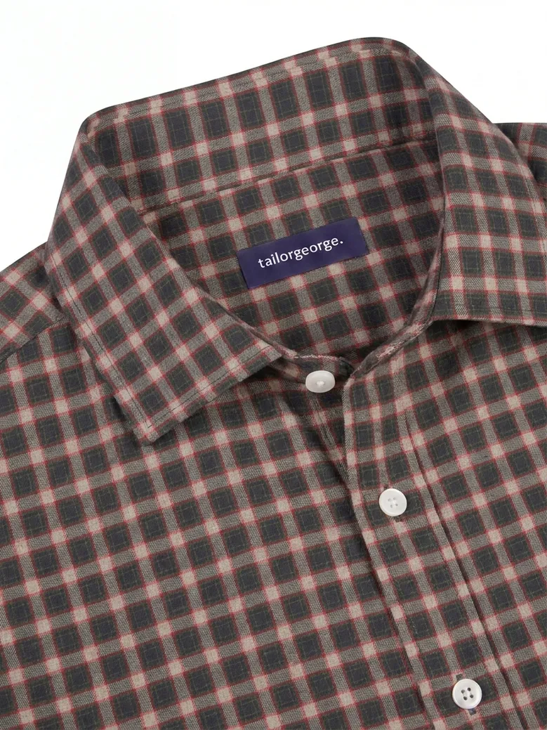 Chemise en flanelle à carreaux verts