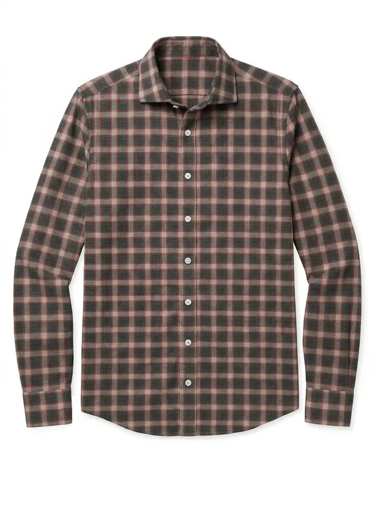 Chemise en flanelle à carreaux verts